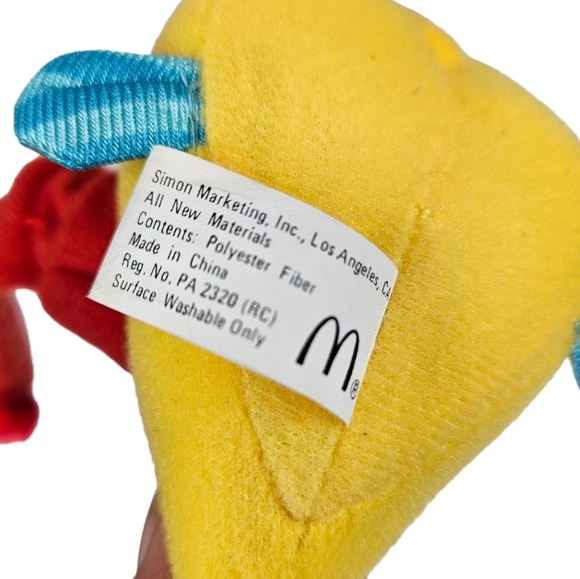 Vintage McDonald's Disney‎ Little Mermaid Flounder Plush Christmas Ornament - Picture 6 of 9